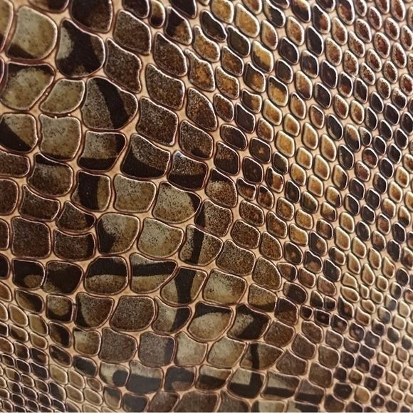 Leather Snake Print Bag Shouder/Hand Straps 12” x 8” - Picture 10 of 10